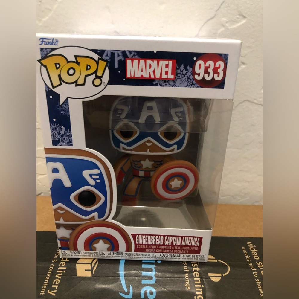 Funko Gingerbread Captain America- sold as is please look at photo
